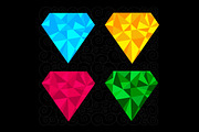 Set of four diamonds.