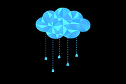 Cloud with hanging drops. 