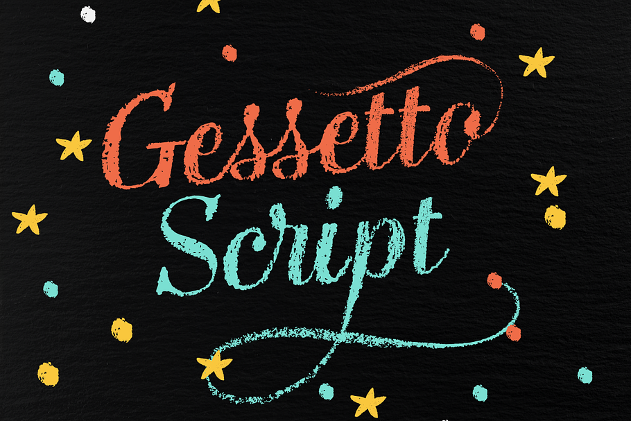 Gessetto Script in Chalkboard Fonts - product preview 8