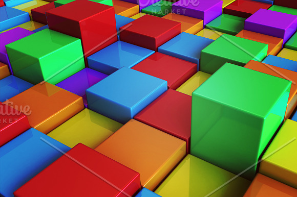 3d Cubes Background in Graphics - product preview 2