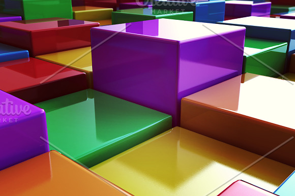 3d Cubes Background in Graphics - product preview 3