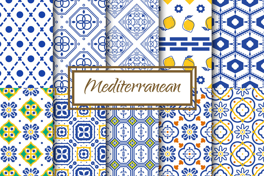 Mediterranean Seamless Patterns in Patterns - product preview 8