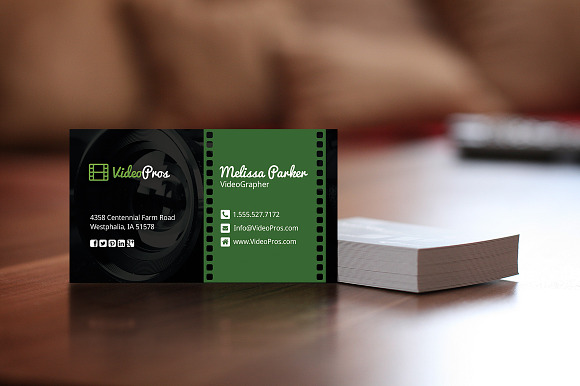 Videography Business Card in Business Card Templates - product preview 3