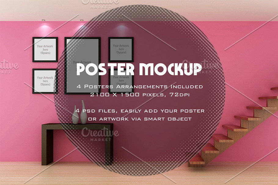 Poster / Artwork interior mockup in Print Mockups - product preview 8