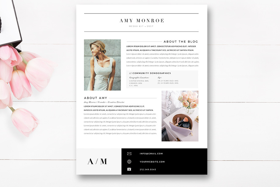 4-Page Blogger Media Kit Template