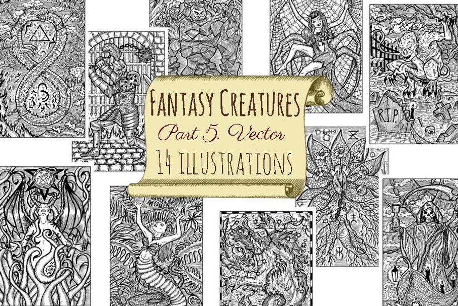Fantasy Creatures Collection 5 in Illustrations - product preview 8