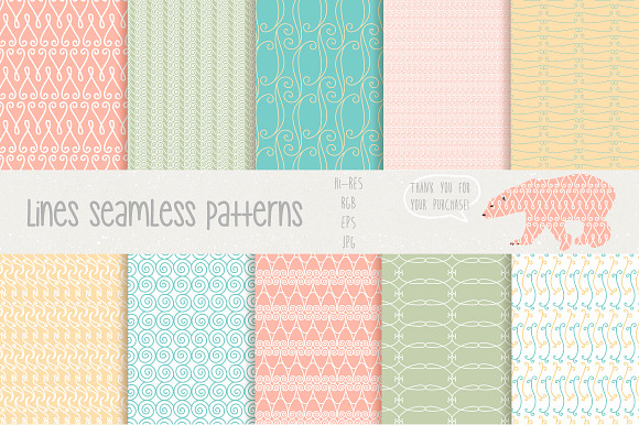 Lines Patterns in Patterns - product preview 4