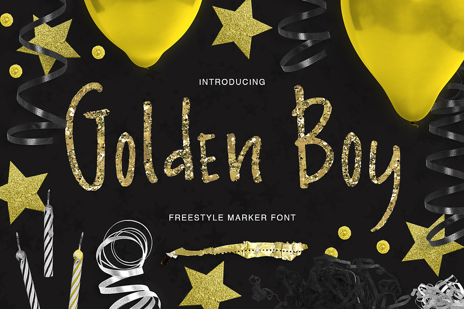 Golden Boy - marker font in Display Fonts - product preview 8