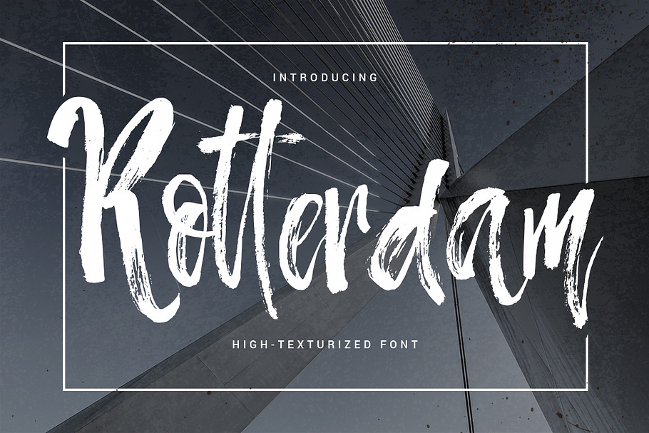 Rotterdam - highly-texturized font in Script Fonts - product preview 8
