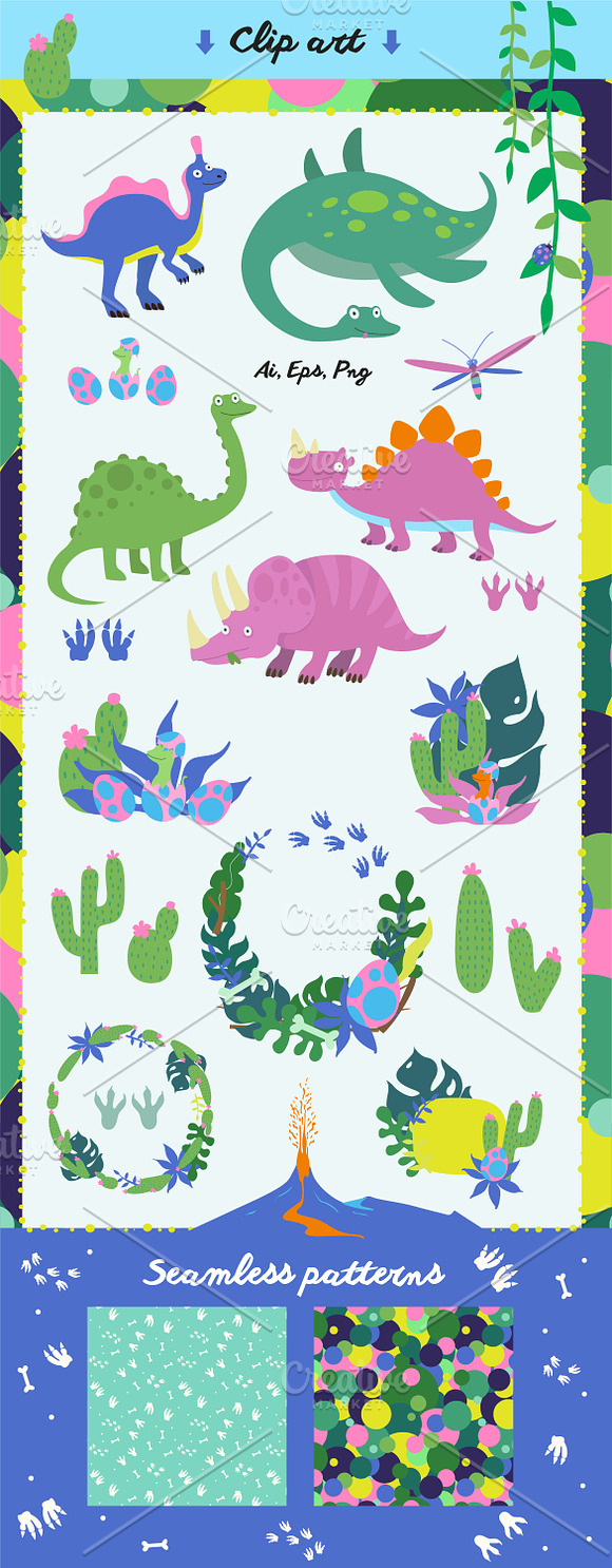 Dinosaurs Bundle in Illustrations - product preview 2