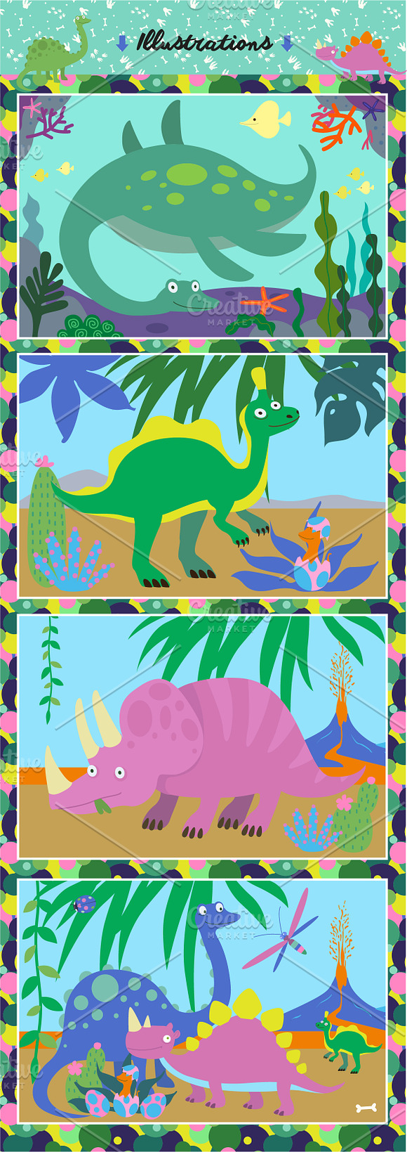 Dinosaurs Bundle in Illustrations - product preview 3