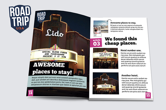 Road Trip Magazine Template in Magazine Templates - product preview 3