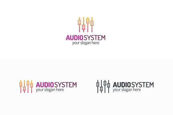 Audio system logo in Logo Templates - product preview 1