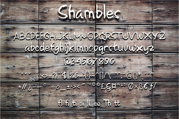 Shambles Handmade Font in Sans-Serif Fonts - product preview 5