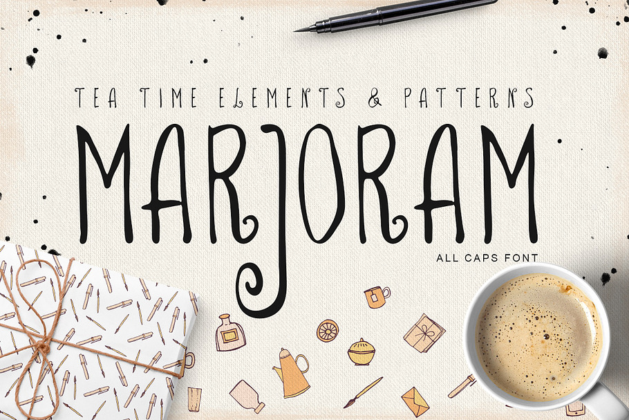 Marjoram font in Script Fonts - product preview 8