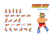 Diver Boy Game Sprite