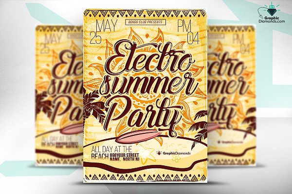 Electro House Summer Party Flyer