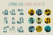 Communication Women Avatar Set