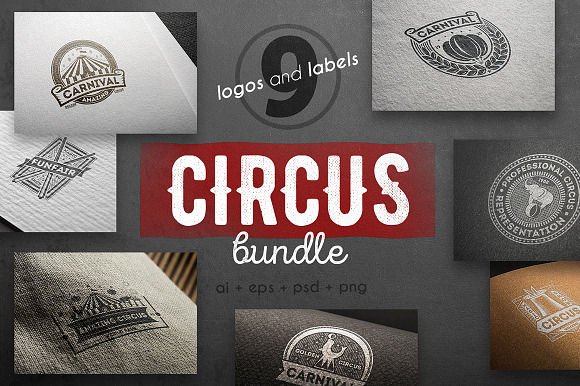 Circus logo kit in Logo Templates - product preview 6
