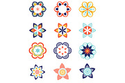 Set of geometric colorful logo