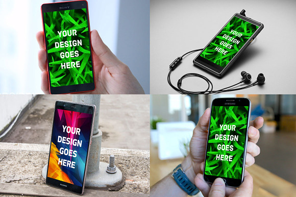 Android Phone Mock-up Mega Bundle in Mobile & Web Mockups - product preview 4