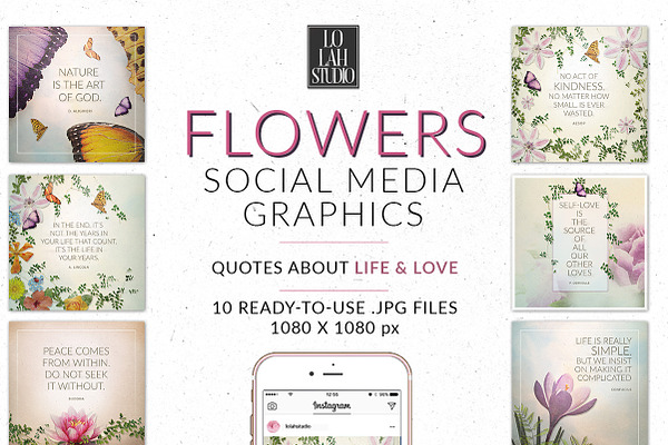 FLOWERS Social Media Graphics