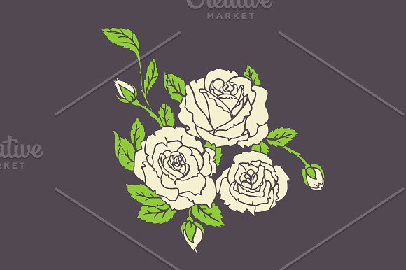 Roses desidn + pattern in Wedding Templates - product preview 2