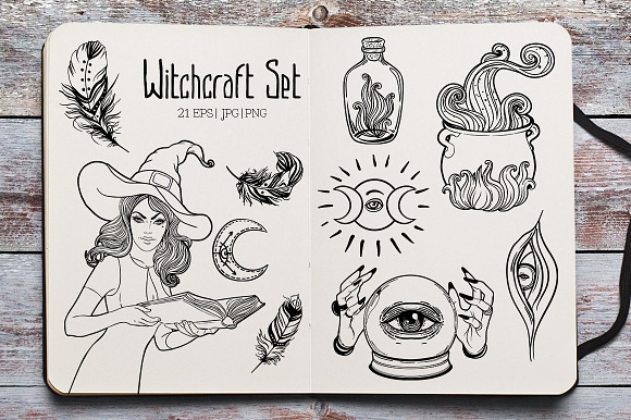 Witchcraft Set in Illustrations - product preview 7