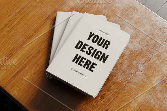 Blank notebook mockup 02 in Print Mockups - product preview 1