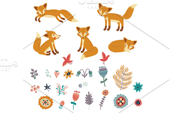 Foxes. Characters and Patterns in Illustrations - product preview 4