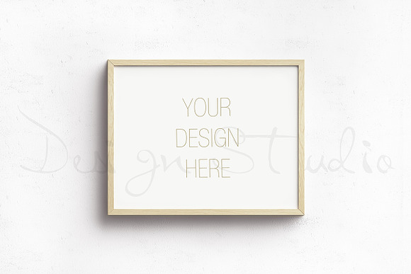Beech frame mockup, ver&hor 8*11 in Print Mockups - product preview 1
