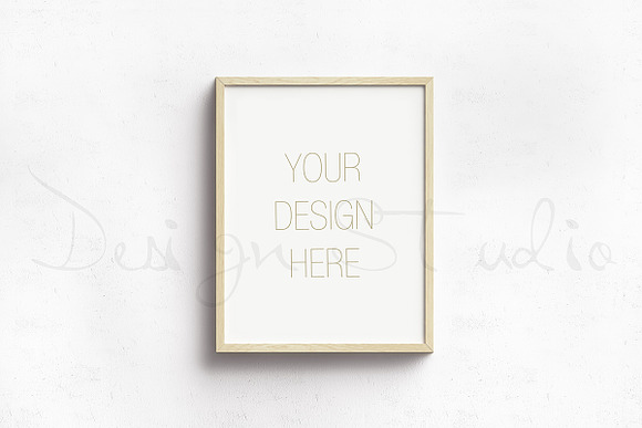 Beech frame mockup, ver&hor 8*11 in Print Mockups - product preview 3