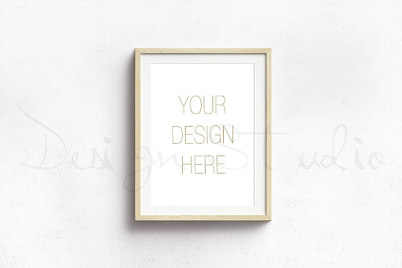 Beech frame mockup, ver&hor 8*11 in Print Mockups - product preview 4