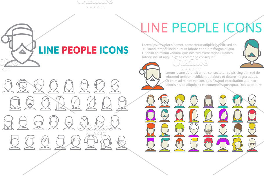 Line People Icons in People Icons - product preview 8