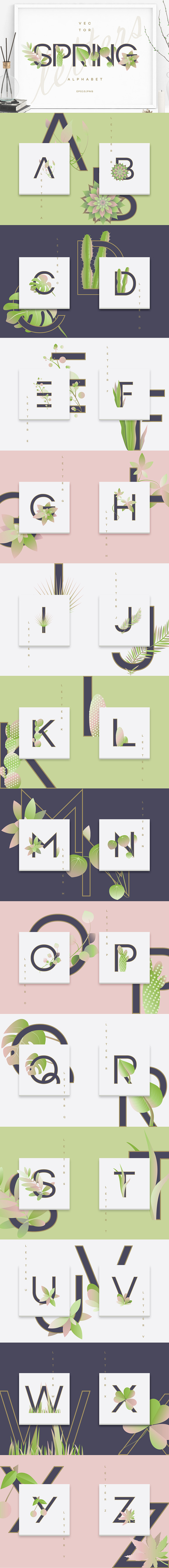 Spring alphabet letters in Symbol Fonts - product preview 18