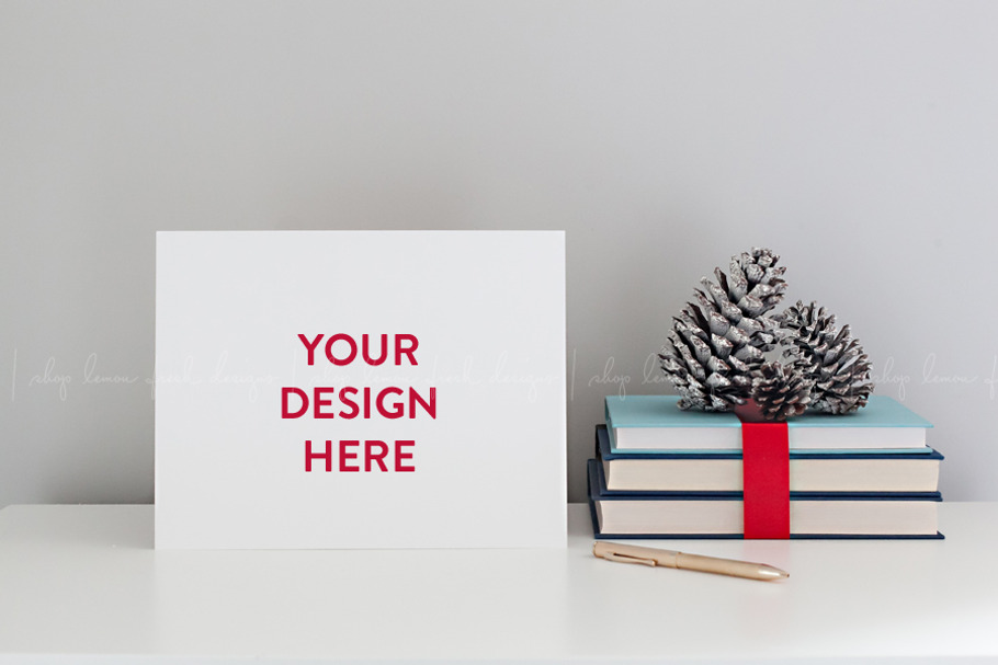 Christmas Stationery Paper Mockup in Print Mockups - product preview 8