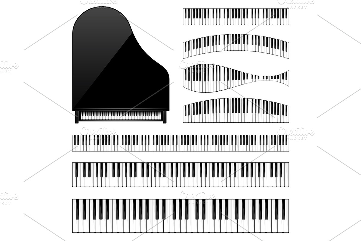 Piano with keyboard,key. Musical background. Melody. Instrument. Set. Sound. Classical instrument. in Textures - product preview 8
