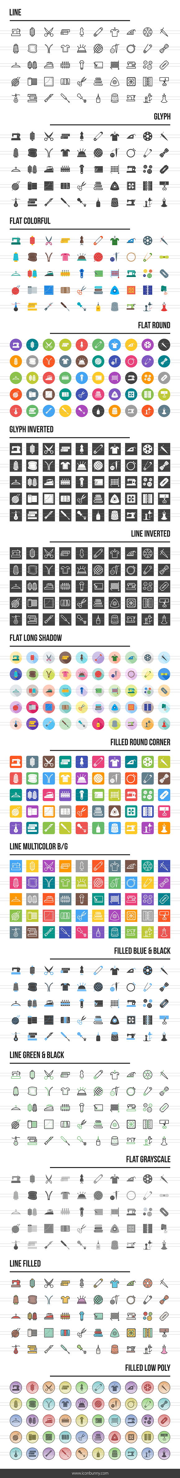 700 Sewing Icons in Graphics - product preview 1