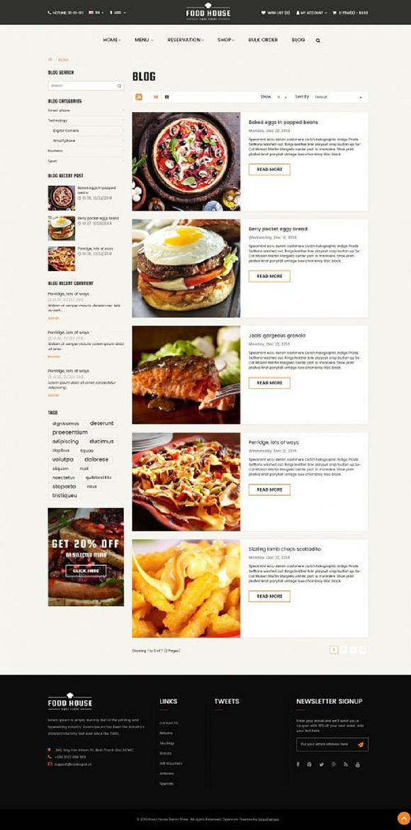 Food Responsive OpenCart Theme in OpenCart Themes - product preview 1