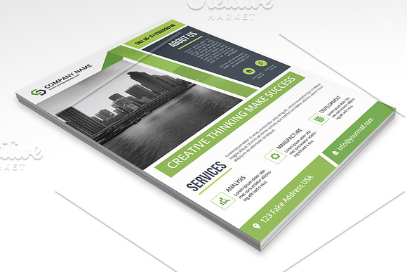Printable Business Flyer -V520 in Flyer Templates - product preview 1