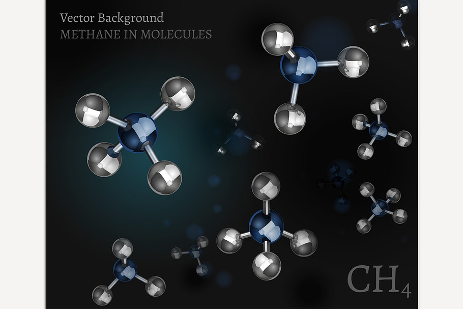 Methane Molecules Background in Illustrations - product preview 8