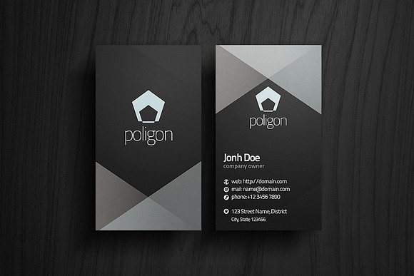 [SALE] Poligon Business Card in Business Card Templates - product preview 1