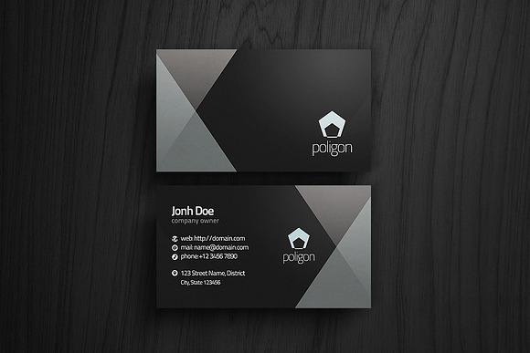 [SALE] Poligon Business Card in Business Card Templates - product preview 2