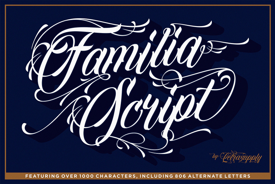 Familia Script in Script Fonts - product preview 8