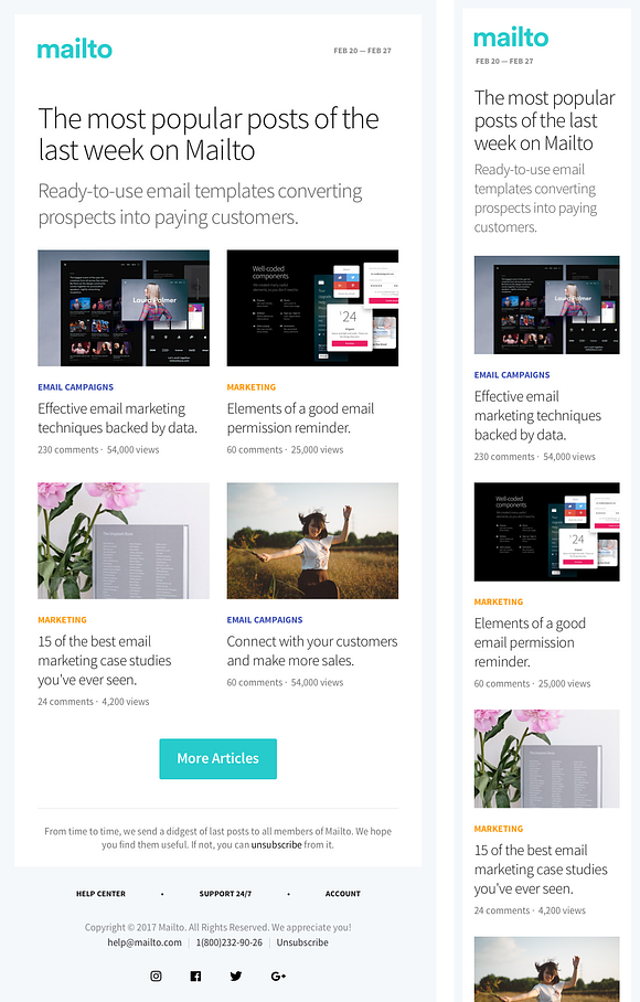17 Responsive HTML Email Templates in Mailchimp Templates - product preview 5