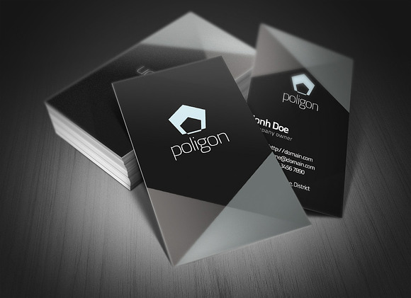 [SALE] Poligon Business Card in Business Card Templates - product preview 4