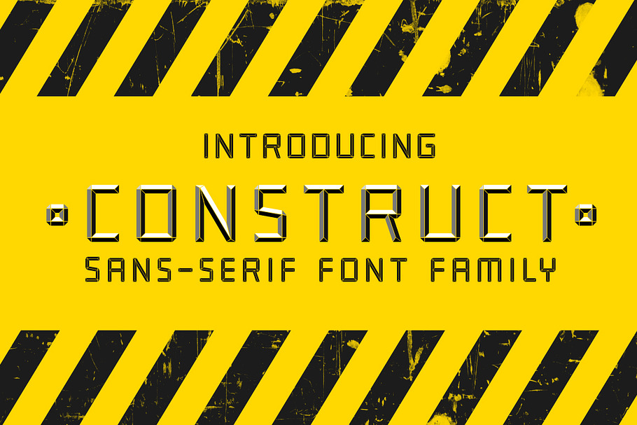 Construct family font in Display Fonts - product preview 8