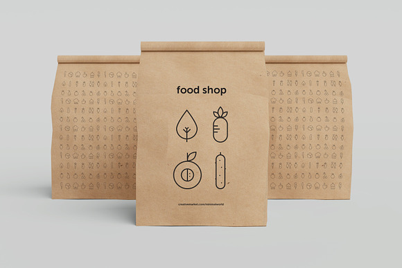 Food icons, birthday, shop, cooking, in Graphics - product preview 11