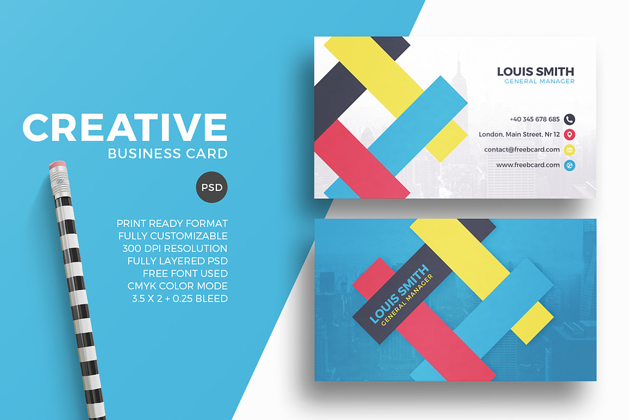 Creative corporate business card in Business Card Templates - product preview 8