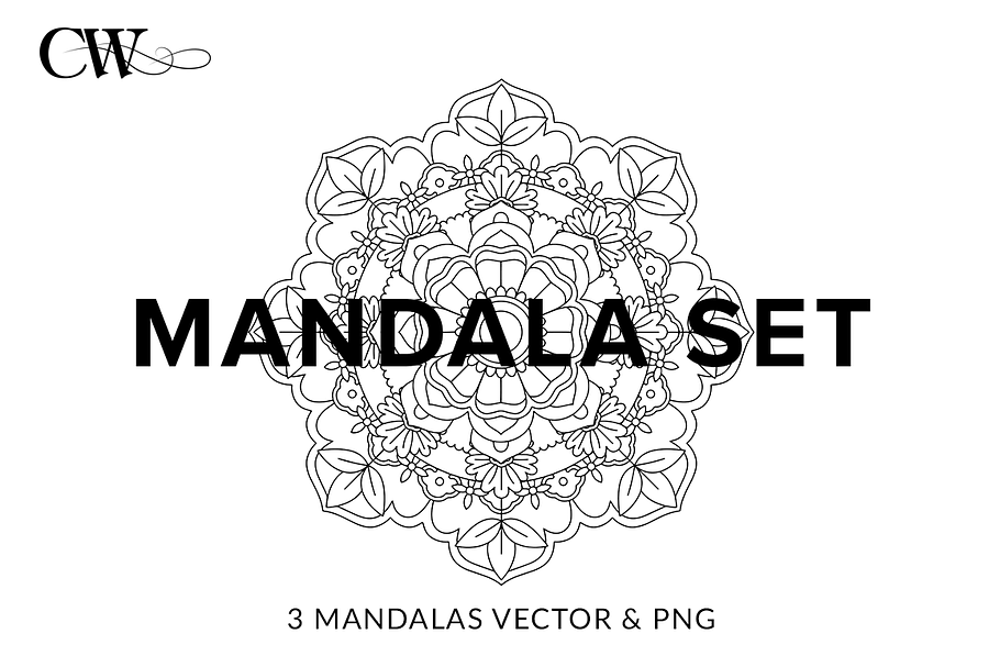 Mandala Set in Objects - product preview 8